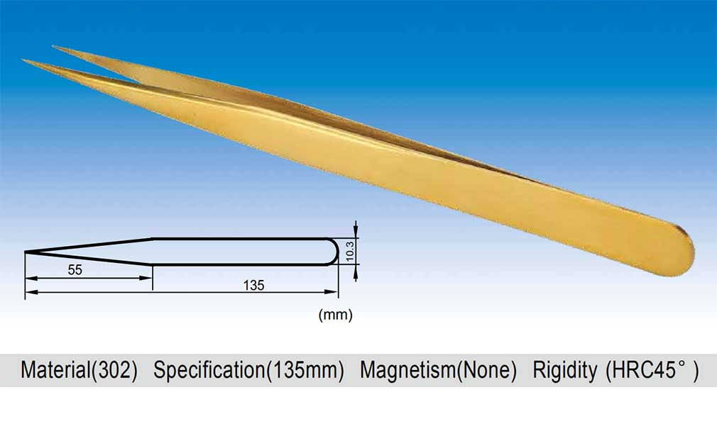 STRAIGHT Super Steel Tweezer | Anti-magnetic | Ultra-high precision hardness and durability