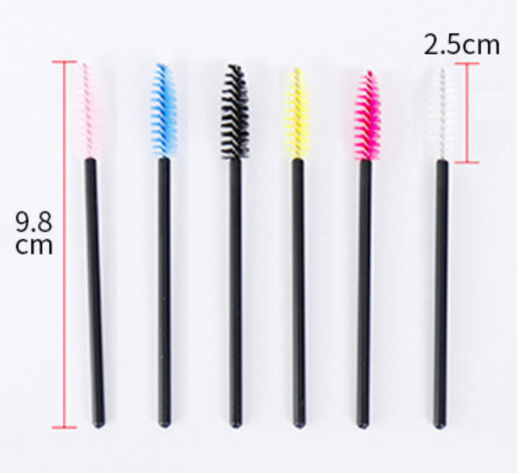 Mascara Brush 50 pieces/bag - many colors