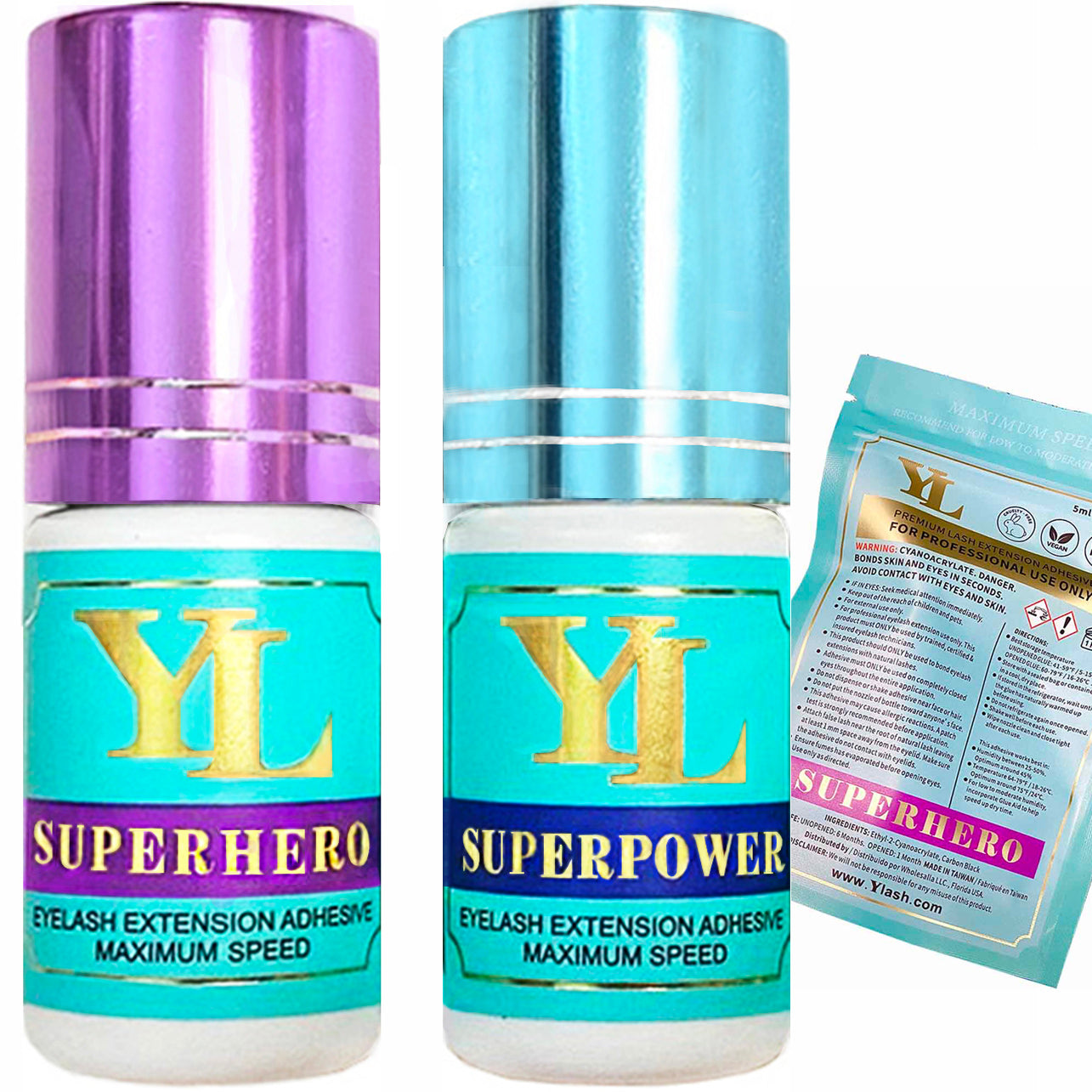 SUPER GENTLE - 1 to 2 Second Fast Drying -NO Smell Eyelash Extension Adhesive 5 ml Black