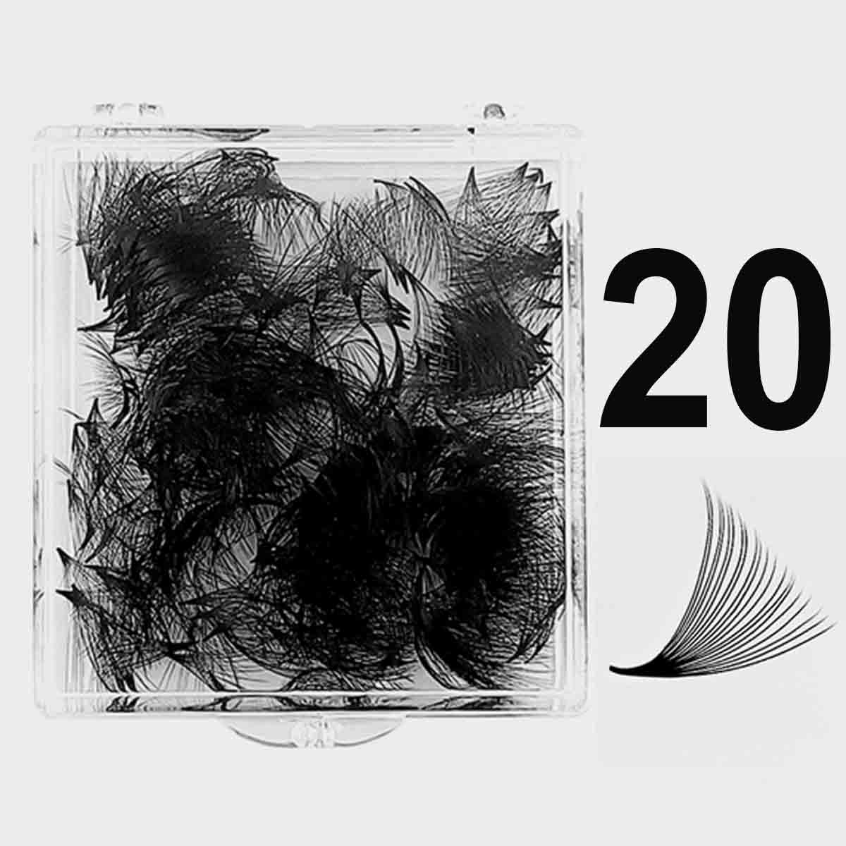 20D-0.03mm POWER-MAX Insta-Mega Pointy Root Premade Fans 500 Fans