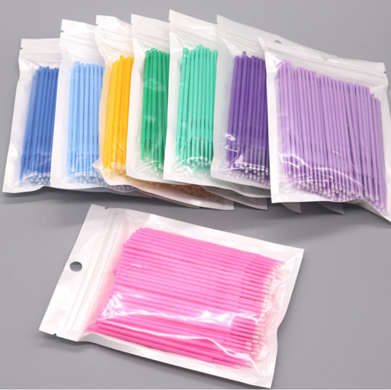 Eyelash Cotton Swabs 2.5mm head 100 pcs