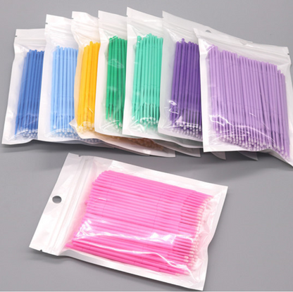 Eyelash Cotton Swabs 2.5mm head 100 pcs
