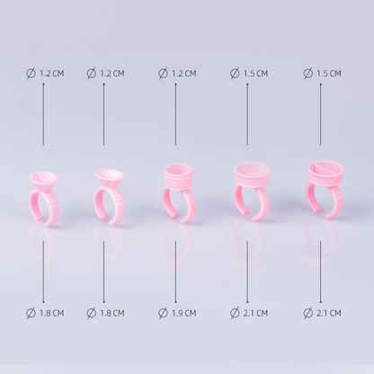 Glue Ring /many shapes - 100 pieces/pack ,