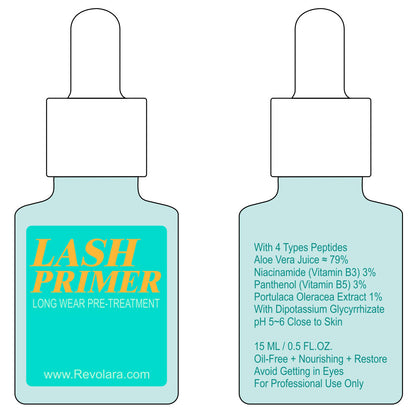 Lash Primer - Nourishing and Cleansing Formula Remove Oil and Dirt【with Vitamin B3 & B5】Restore+Calming