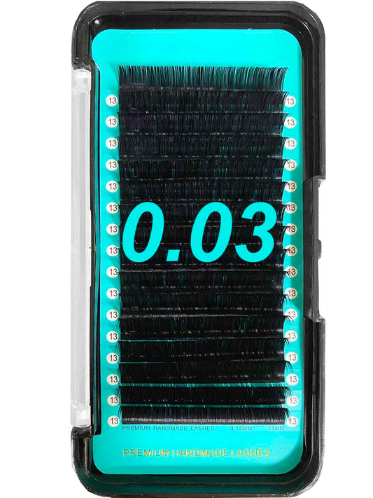 Cashmere Matte Faux Mink Deep Black Individual Lash Extensions 【0.03mm 16-lines】【CLEARANCE SALE】Black Box Lashes Are Curlier Than White box lashes