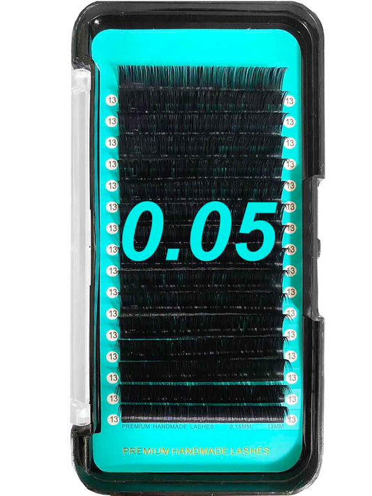 Cashmere Matte Faux Mink Deep Black Individual Lash Extensions【0.05mm 16-lines】CLEARANCE SALE