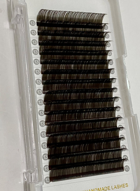 0.05mm Brown-Black Color Lashes 16 Lines