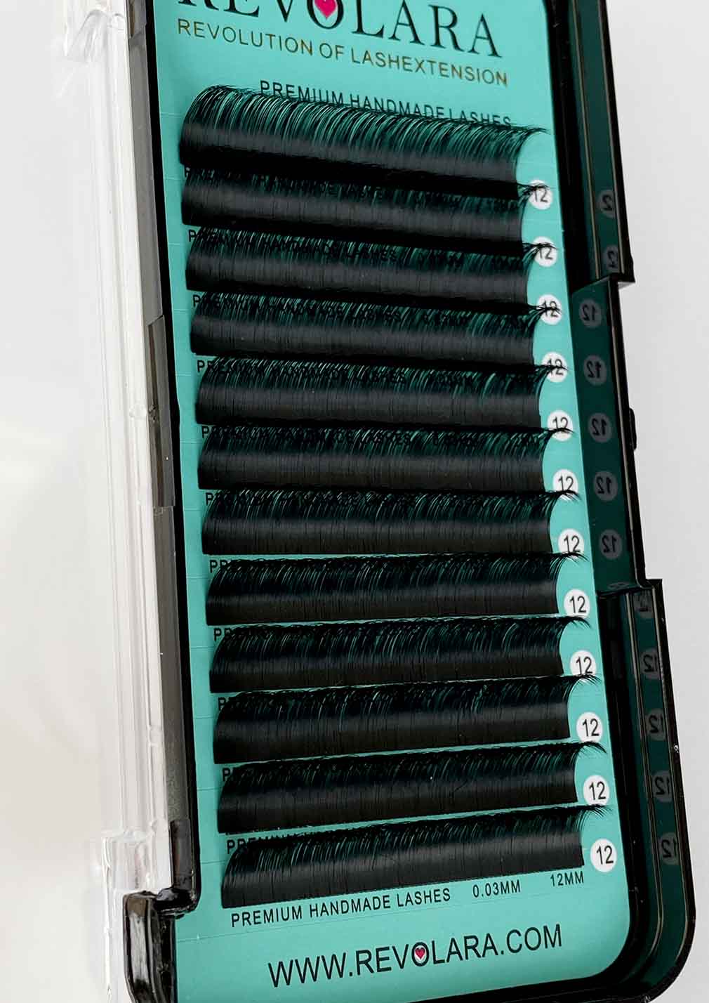 Cashmere Matte Faux Mink Deep Black Individual Lash Extensions 【0.03mm 16-lines】【CLEARANCE SALE】Black Box Lashes Are Curlier Than White box lashes