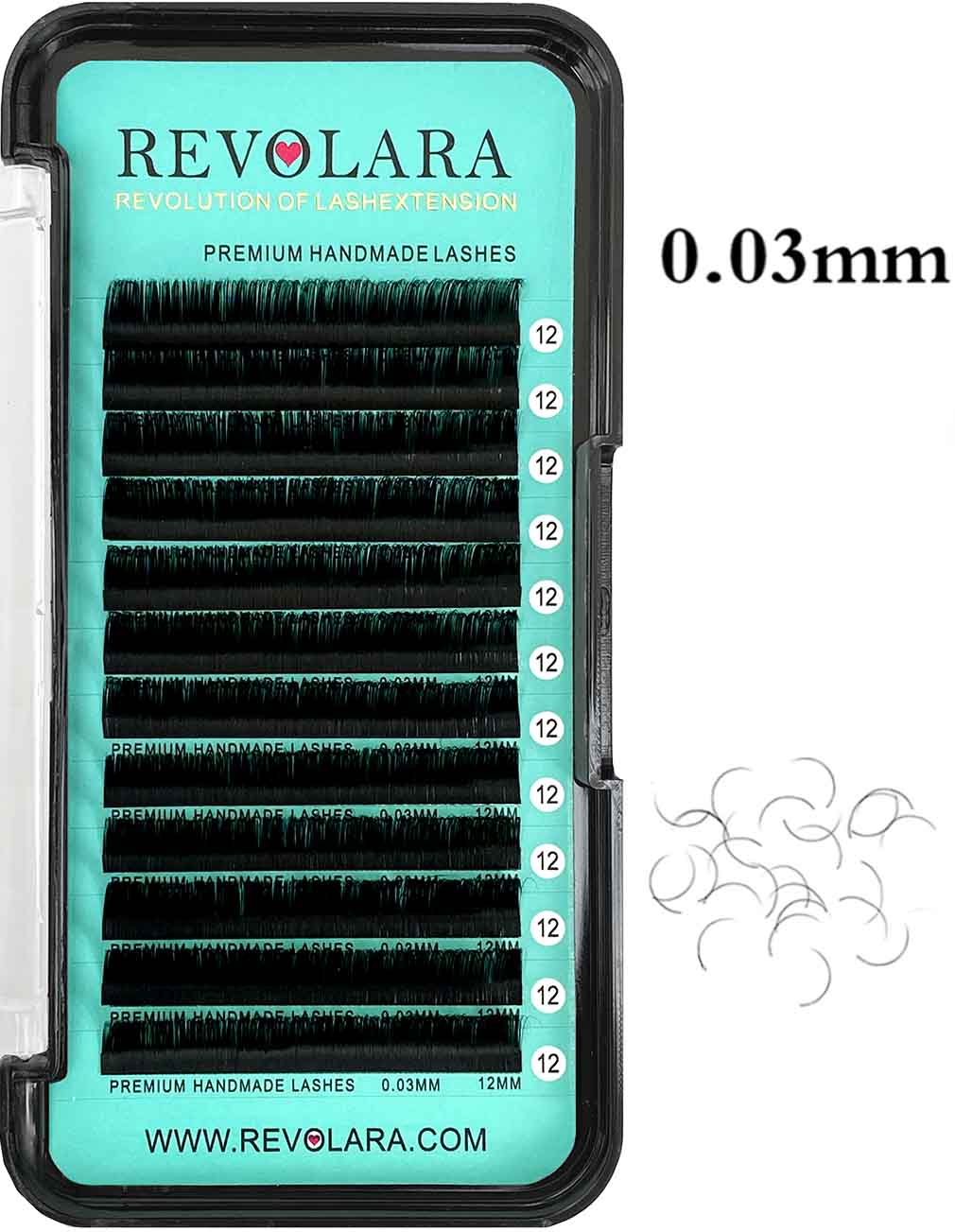Cashmere Matte Faux Mink Deep Black Individual Lash Extensions 【0.03mm 12-lines】CLEARANCE SALE