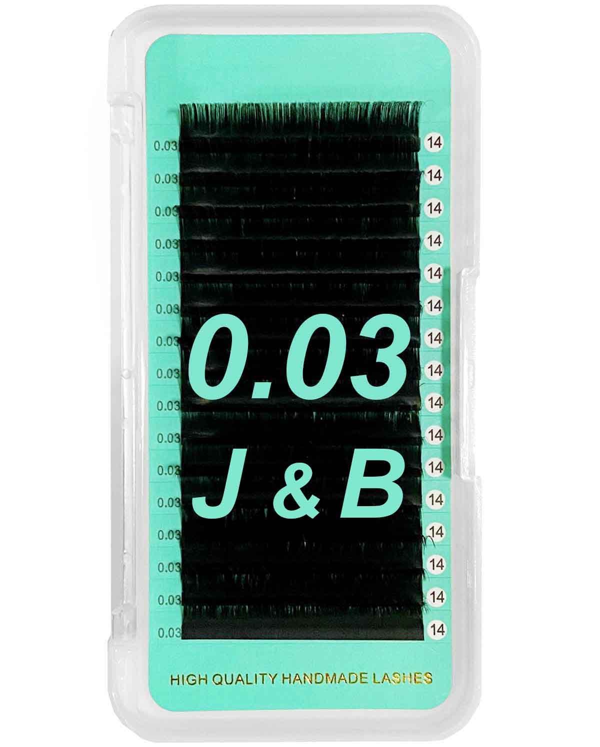Cashmere Matte Faux Mink Deep Black Individual Lashes 0.03mm Mega Volume 【16-lines】J curl & B curl
