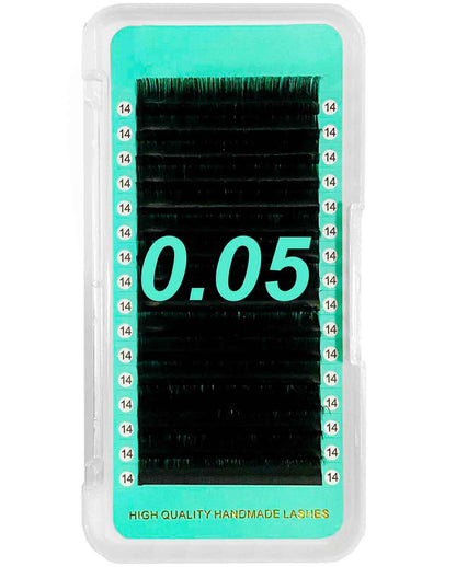 Cashmere PRO Extra Matte Deep Black Lashes 0.05mm【16-lines No-logo】【Best Quality Ever】