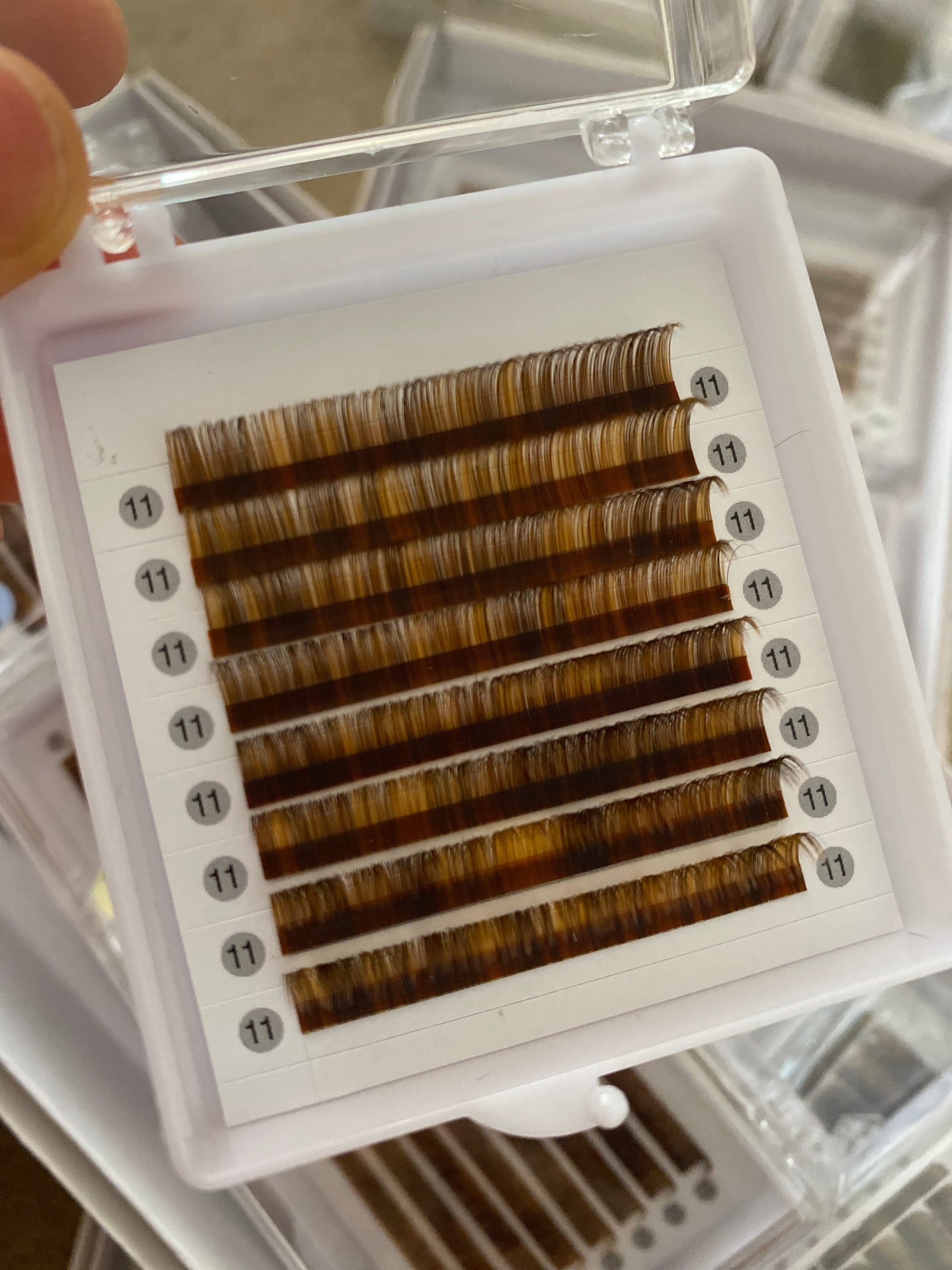 Mixed-Brown Color Lashes【 8-lines】