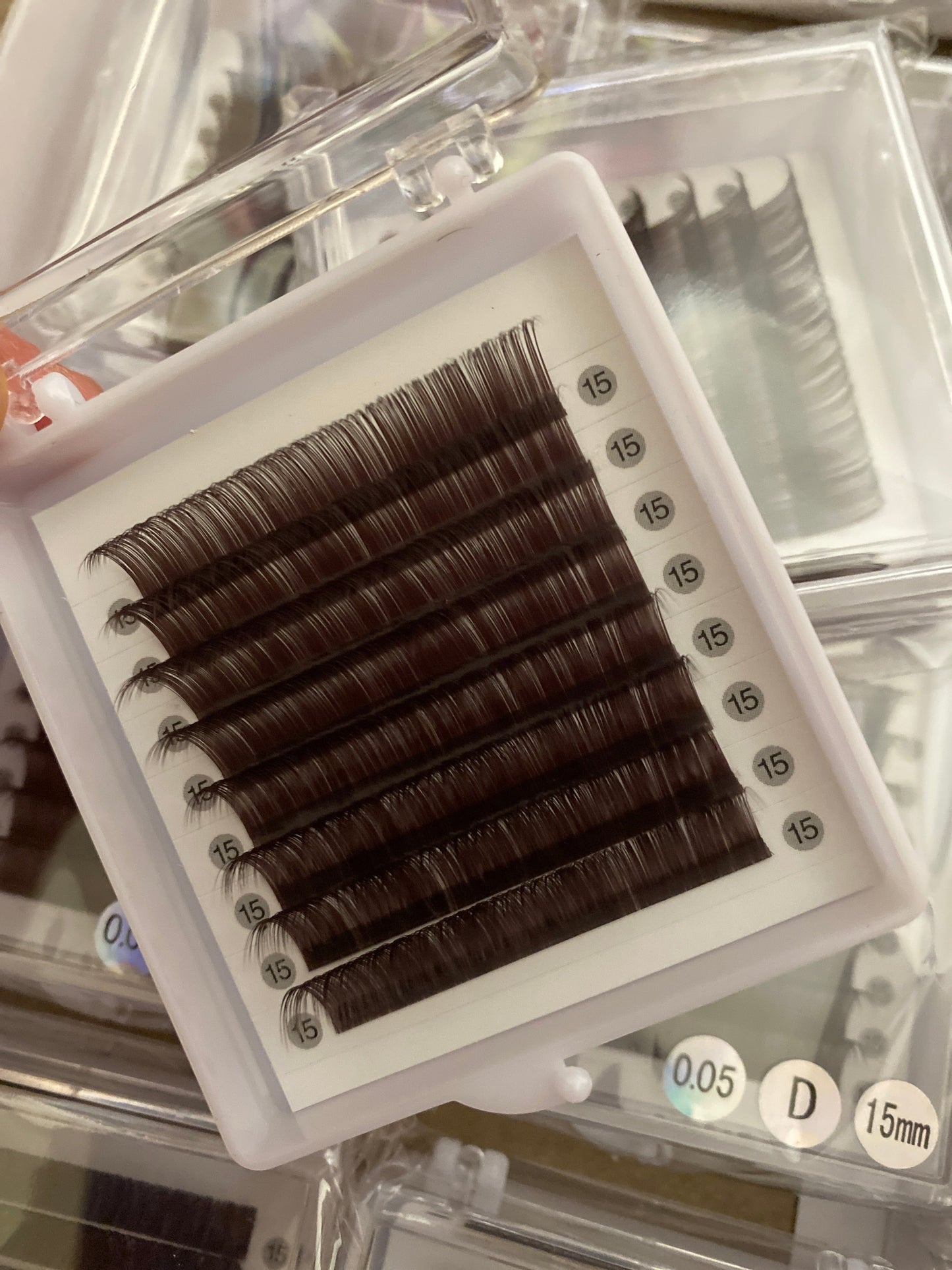 Espresso Brown-Black Color Lashes  【 8-lines】