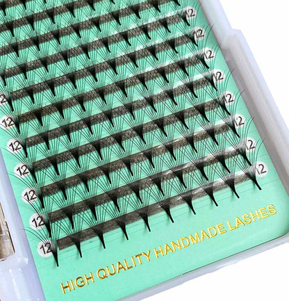 6D - 0.07mm Slim/Pointy Root Medium Stem Premade Fans 16 lines NO-Logo 160 fans 【Sale】