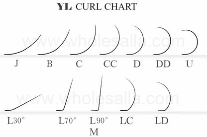 LC, LD  curl Lashes 【Best Quality Ever】Cashmere Extra Matte Dark Black Lashes 0.03mm