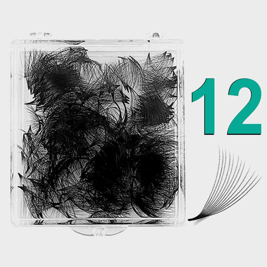 12D-0.05mm POWER-MAX Insta-Mega Pointy Root Premade Fans 500 Fans