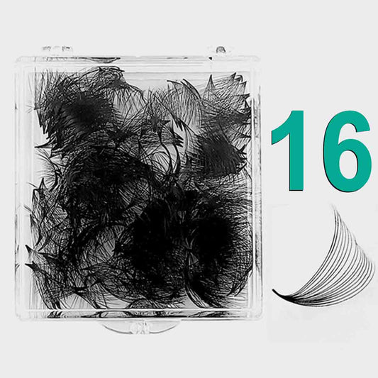 16D-0.05mm POWER-MAX Insta-Mega Pointy Root Premade Fans 500 Fans