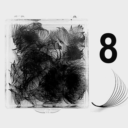 8D-0.03mm POWER-MAX Insta-Mega Pointy Root Premade Fans 500 Fans