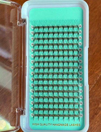 6D - 0.07mm Slim/Pointy Root Medium Stem Premade Fans 16 lines NO-Logo 160 fans 【Sale】