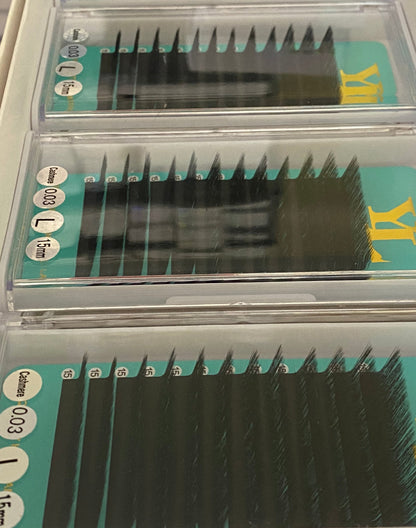 L curl lashes (70-degree, 30-degree)  【Best Quality Ever】0.03mm 0.05mm Cashmere Extra Matte Dark Black Lashes