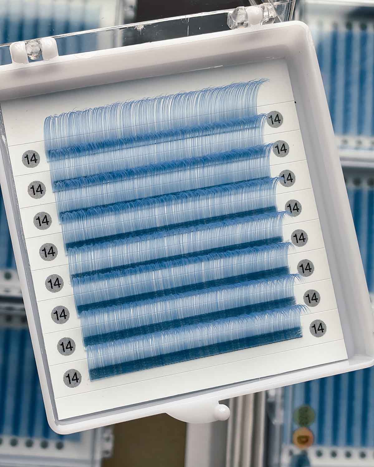 Light Blue Lashes 0.03mm 【8-lines】