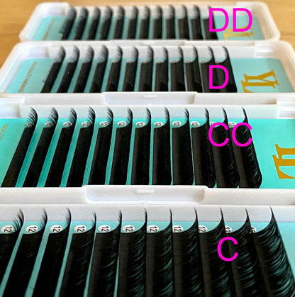 Classic Cashmere Matte Dark Black Lashes 0.10mm 16 Rows NO-logo【Best Quality Ever】
